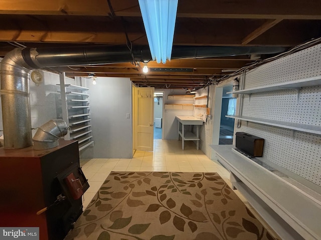 64 Mulberry St, Franklin, WV 26807 - unfinished basement featuring light tile patterned flooring
