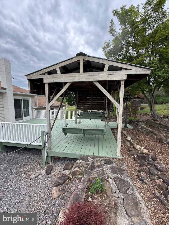 64 Mulberry St, Franklin, WV 26807 - view of wooden terrace