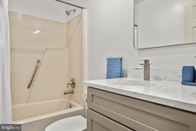 6 Granby Ln, Ocean Pines, MD 21811 - bathroom with shower / bathtub combination with curtain, toilet, and vanity