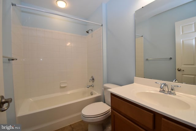 10020 Iron Pointe Dr Unit 9D, Millsboro, DE 19966 - full bath featuring toilet, vanity, tub / shower combination, and tile patterned flooring