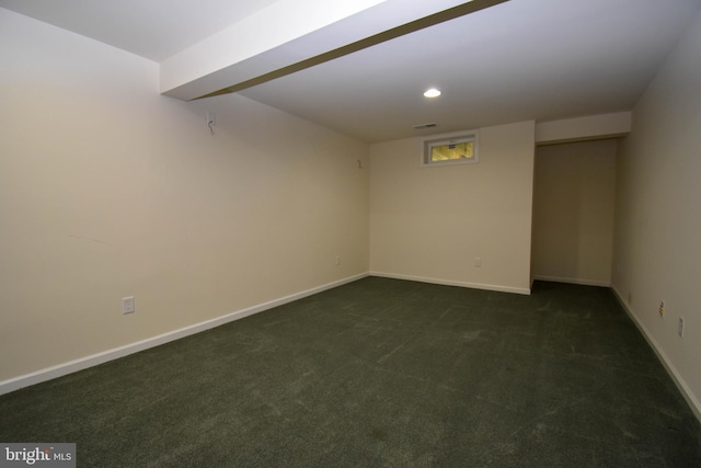 10020 Iron Pointe Dr Unit 9D, Millsboro, DE 19966 - finished basement featuring dark colored carpet, recessed lighting, and baseboards