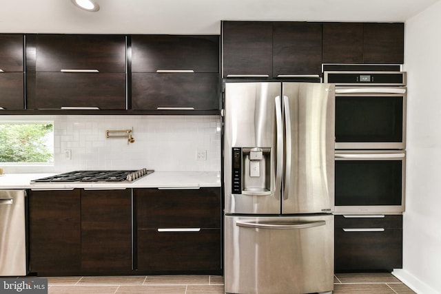 2432 S Culpeper St, Arlington, VA 22206 - kitchen with appliances with stainless steel finishes, modern cabinets, and dark brown cabinets