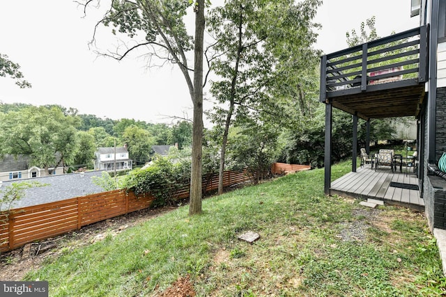 2432 S Culpeper St, Arlington, VA 22206 - view of yard featuring a wooden deck