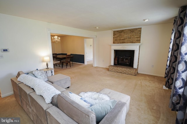 20560 Nanticoke Rd, Nanticoke, MD 21840 - carpeted living area featuring a chandelier and baseboards