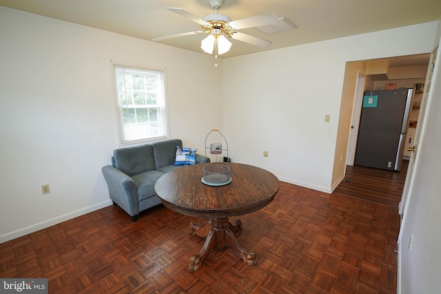 20560 Nanticoke Rd, Nanticoke, MD 21840 - living area featuring baseboards and ceiling fan