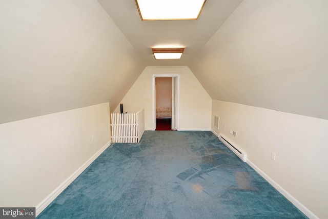 20560 Nanticoke Rd, Nanticoke, MD 21840 - bonus room featuring baseboard heating, carpet flooring, vaulted ceiling, and baseboards
