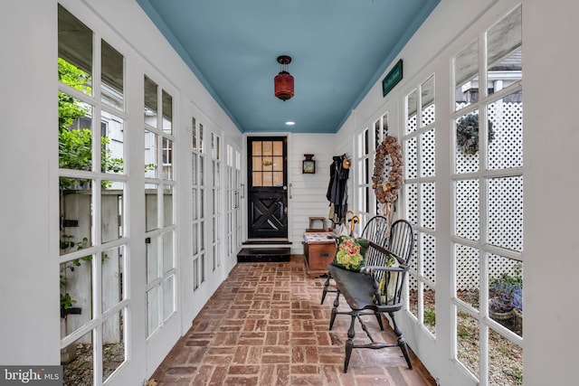 607 Rosedale Rd, Princeton, NJ 08540 - sunroom / solarium featuring brick floors