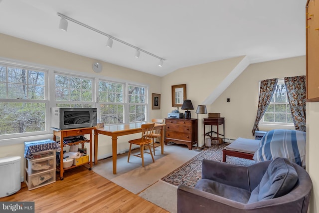 607 Rosedale Rd, Princeton, NJ 08540 - office area featuring rail lighting and light wood-style flooring
