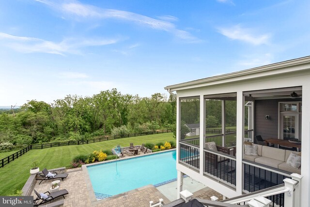16024 Waterford Crest Pl, Paeonian Springs, VA 20129 - view of swimming pool featuring a patio area
