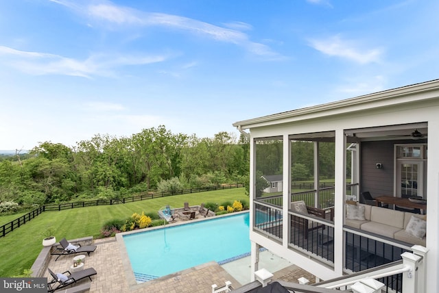 16024 Waterford Crest Pl, Paeonian Springs, VA 20129 - view of swimming pool featuring a patio area