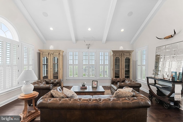16024 Waterford Crest Pl, Paeonian Springs, VA 20129 - living room featuring dark wood finished floors and baseboards