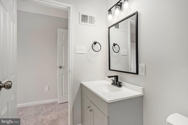 748 Jefferson St, Red Hill, PA 18076 - half bathroom with vanity, toilet, and baseboards