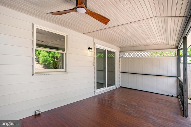 748 Jefferson St, Red Hill, PA 18076 - unfurnished sunroom with a ceiling fan