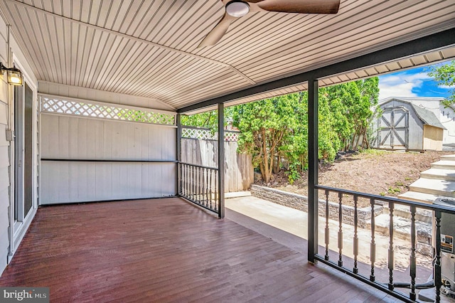 748 Jefferson St, Red Hill, PA 18076 - unfurnished sunroom with ceiling fan