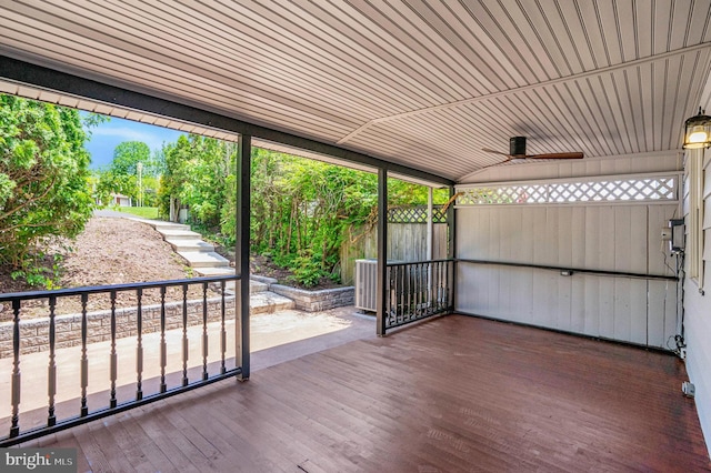 748 Jefferson St, Red Hill, PA 18076 - unfurnished sunroom featuring ceiling fan