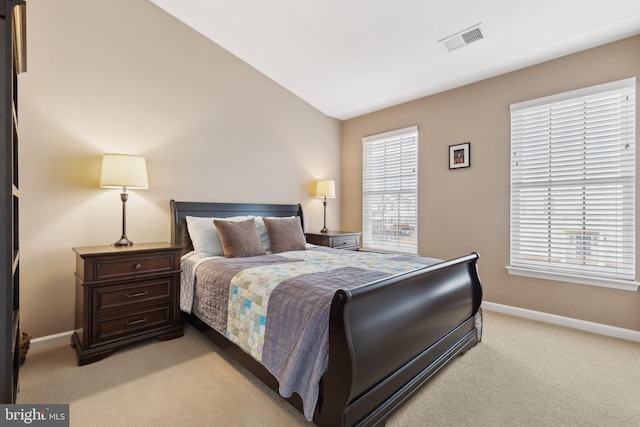 22615 Upperville Heights Sq, Ashburn, VA 20148 - bedroom with light colored carpet, baseboards, and vaulted ceiling