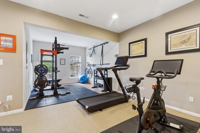22615 Upperville Heights Sq, Ashburn, VA 20148 - exercise area with baseboards and recessed lighting