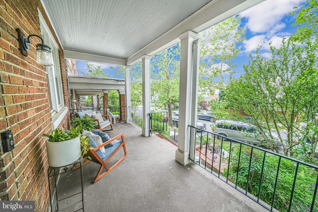 view of patio / terrace with a porch