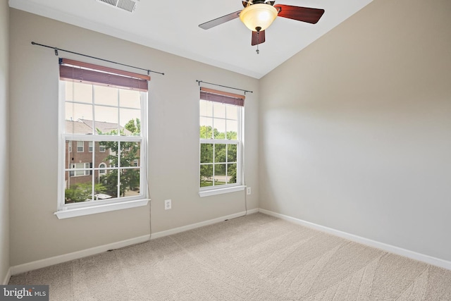 10016 Love Song Ct, Laurel, MD 20723 - spare room featuring carpet, baseboards, a ceiling fan, and lofted ceiling