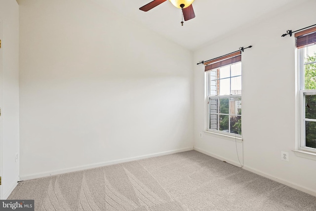 10016 Love Song Ct, Laurel, MD 20723 - empty room featuring carpet, baseboards, a ceiling fan, and vaulted ceiling