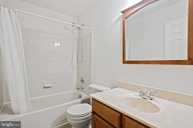 10016 Love Song Ct, Laurel, MD 20723 - bathroom featuring toilet, shower / tub combo, and vanity