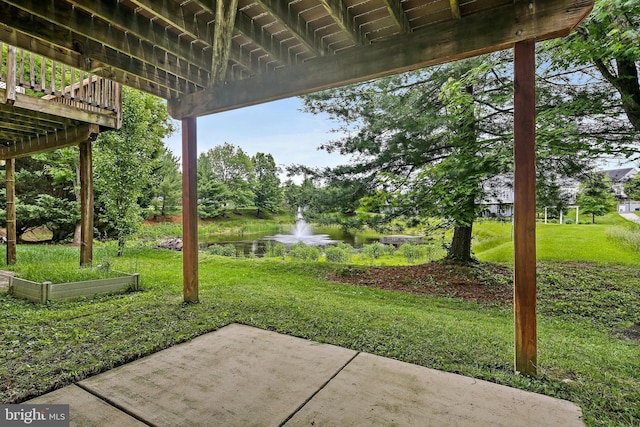 10016 Love Song Ct, Laurel, MD 20723 - view of patio / terrace with a water view