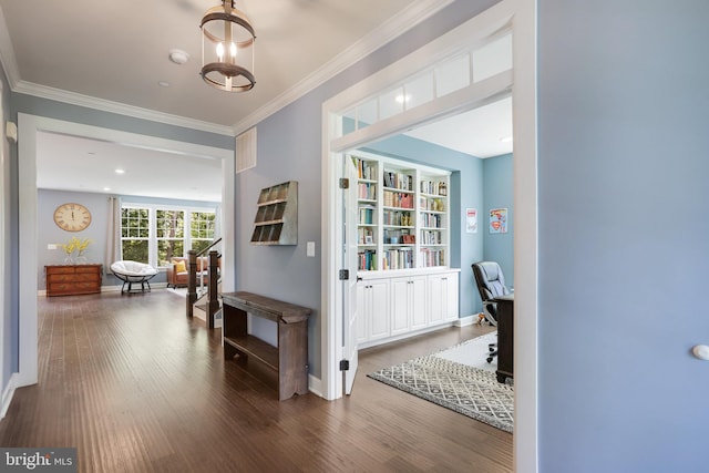133 Greentree Farm Dr, Dickerson, MD 20842 - entrance foyer with wood finished floors, crown molding, and baseboards