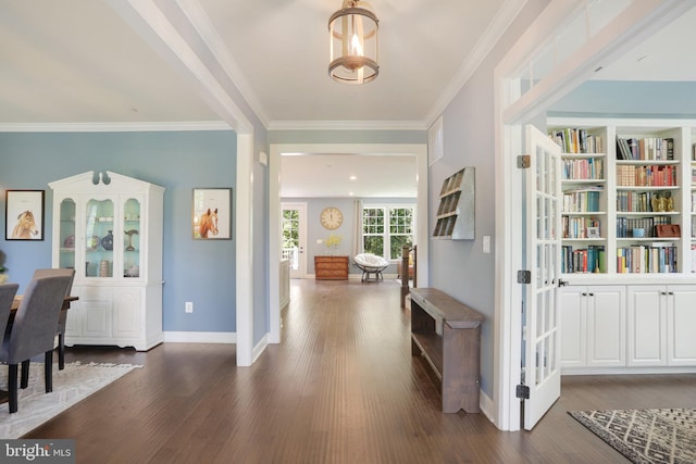 133 Greentree Farm Dr, Dickerson, MD 20842 - entryway featuring wood finished floors, crown molding, and baseboards