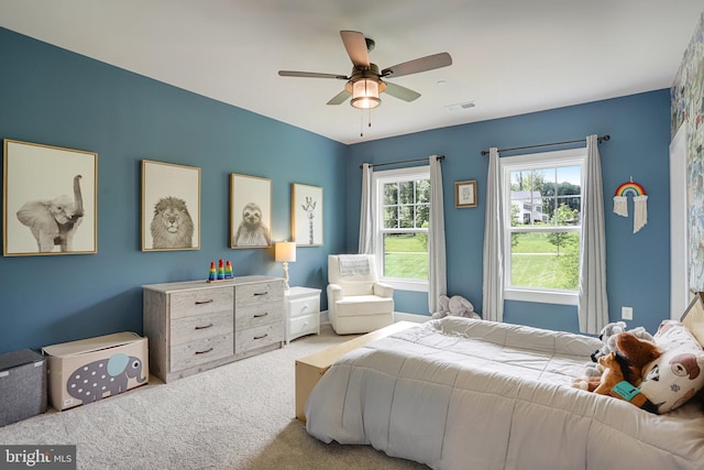 133 Greentree Farm Dr, Dickerson, MD 20842 - carpeted bedroom featuring ceiling fan