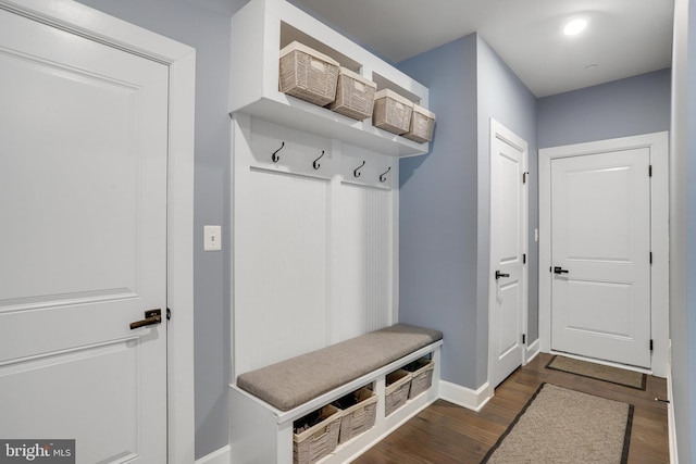 133 Greentree Farm Dr, Dickerson, MD 20842 - mudroom with dark wood-style floors and baseboards