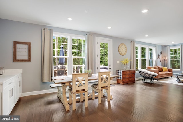 133 Greentree Farm Dr, Dickerson, MD 20842 - dining area with wood finished floors, baseboards, and recessed lighting