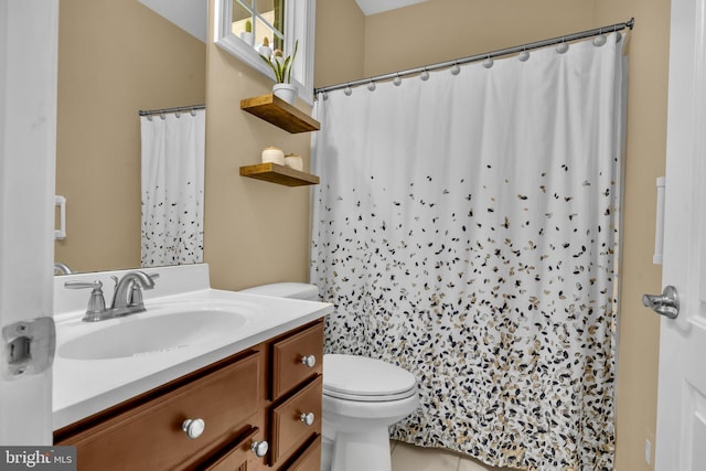 2906 Cornus Way, Joppa, MD 21085 - bathroom with toilet, vanity, and a shower with shower curtain