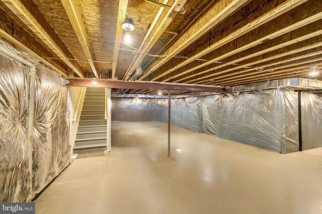 2906 Cornus Way, Joppa, MD 21085 - unfinished below grade area with stairway