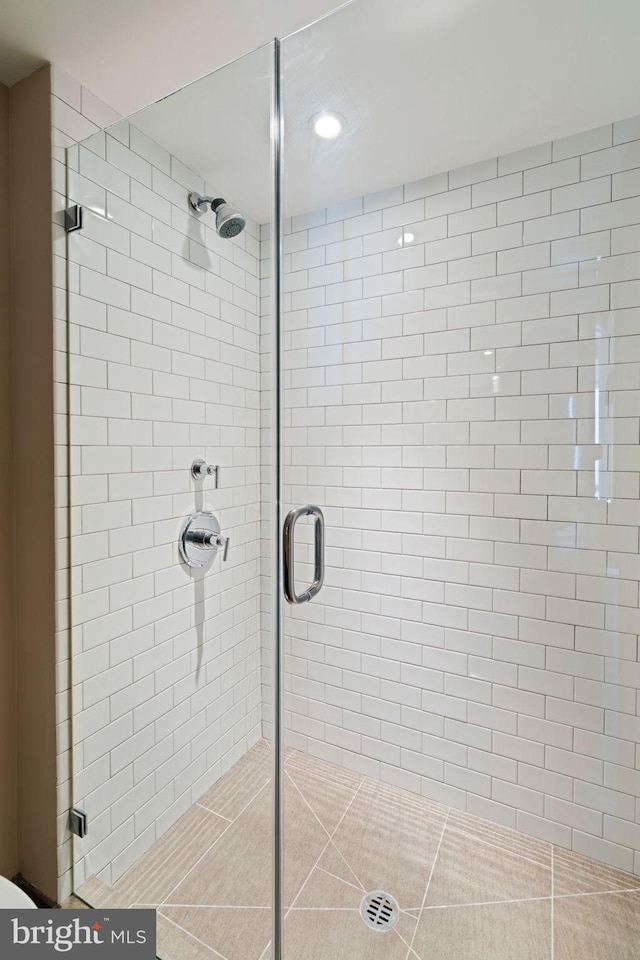 2018 Walnut St Unit 19Gh, Philadelphia, PA 19103 - bathroom with a stall shower and recessed lighting