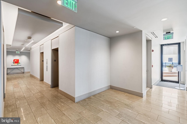 2018 Walnut St Unit 19Gh, Philadelphia, PA 19103 - hallway with baseboards and recessed lighting