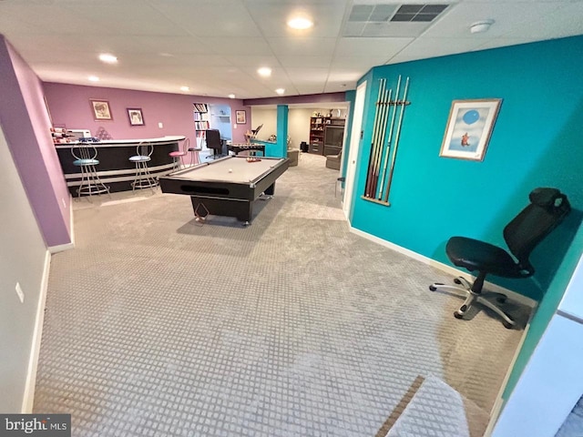 52 Dalton Way, Southampton, PA 18966 - rec room featuring a bar and carpet flooring