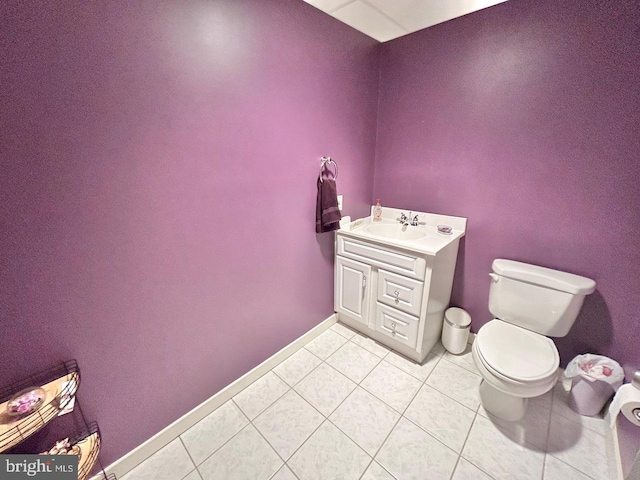 52 Dalton Way, Southampton, PA 18966 - bathroom with tile patterned floors, toilet, baseboards, and vanity