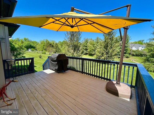 52 Dalton Way, Southampton, PA 18966 - wooden terrace with a yard and grilling area