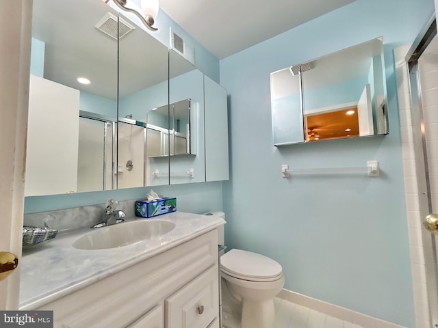 52 Dalton Way, Southampton, PA 18966 - full bath featuring toilet, a shower with door, vanity, and baseboards