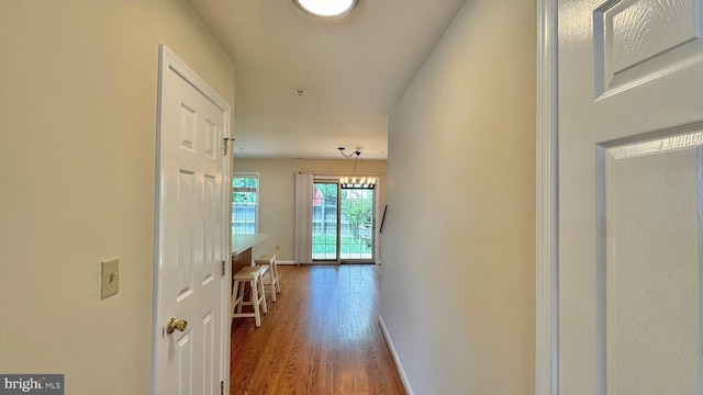 208 Eastern Ave, Annapolis, MD 21403 - hallway with wood finished floors and baseboards