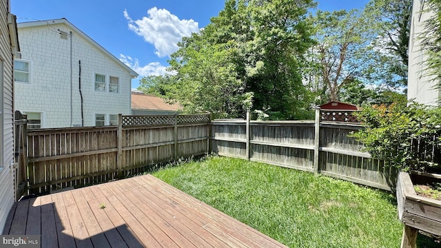 208 Eastern Ave, Annapolis, MD 21403 - view of yard with a wooden deck