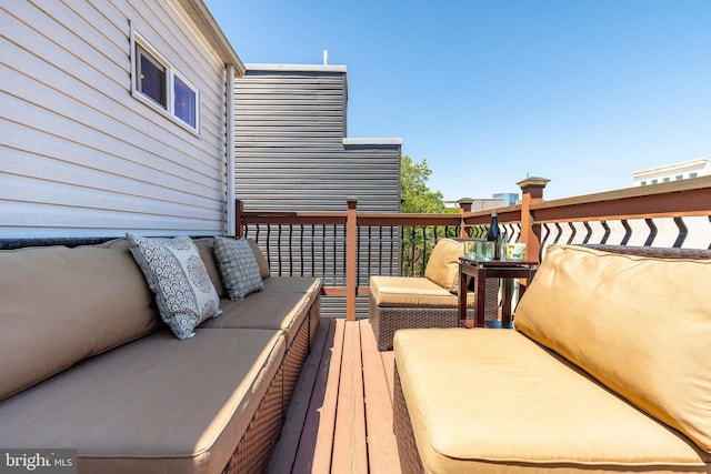 2113 Montrose St, Philadelphia, PA 19146 - wooden terrace with outdoor lounge area