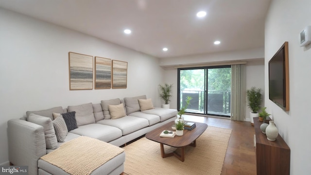 3100 S Manchester St Unit 224, Falls Church, VA 22044 - living area featuring recessed lighting and wood finished floors