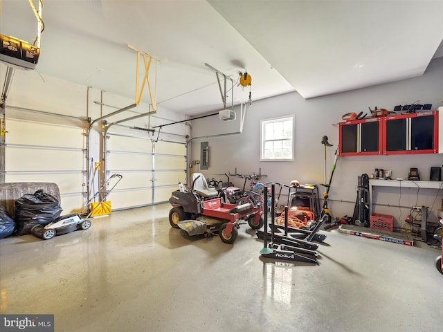 67 Tinning Ct, Hedgesville, WV 25427 - garage with electric panel and a garage door opener