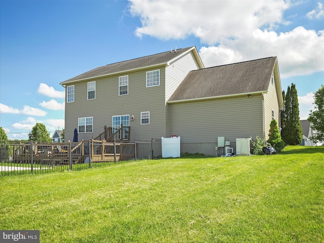 67 Tinning Ct, Hedgesville, WV 25427 - rear view of property with central air condition unit and a shingled roof
