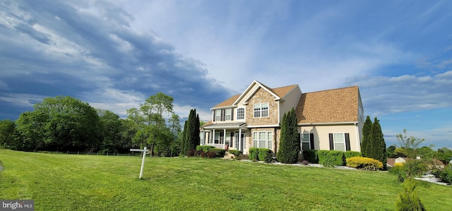 12413 Summit Vista Dr, Mercersburg, PA 17236 - view of front of house featuring a front lawn and stone siding