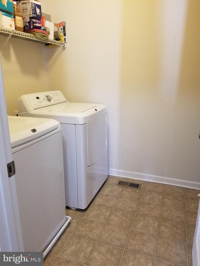 85 Malek Dr, Hanover, PA 17331 - washroom with washer and dryer, tile patterned floors, and baseboards