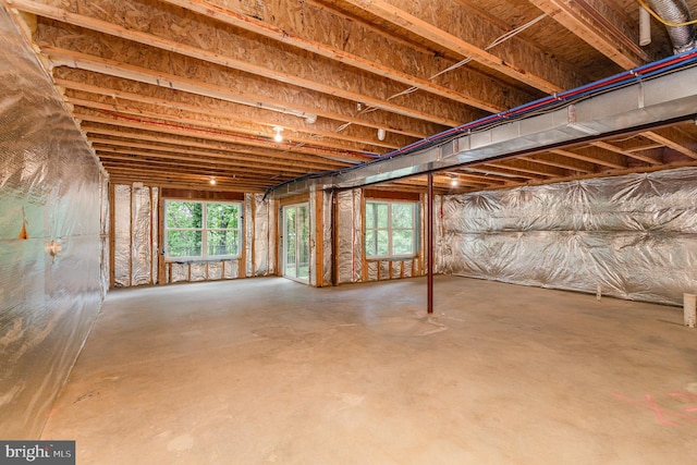 below grade area with plenty of natural light