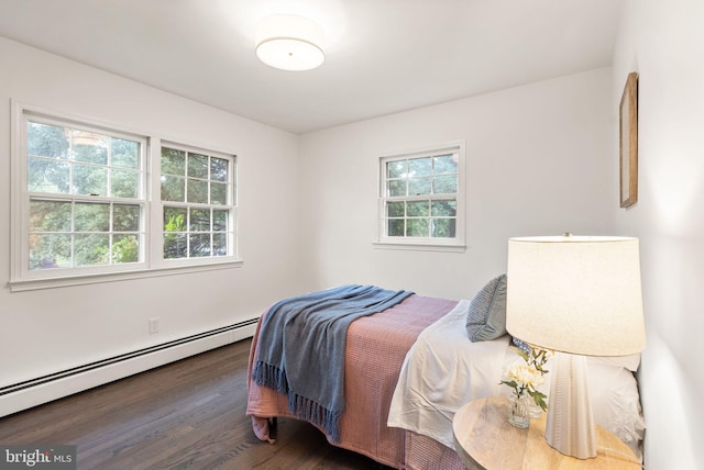5632 Maxine Ct, Alexandria, VA 22310 - bedroom with baseboard heating and wood finished floors