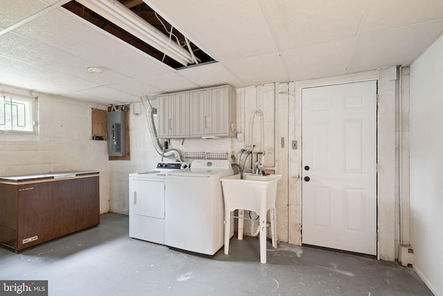 5632 Maxine Ct, Alexandria, VA 22310 - washroom with washing machine and dryer and electric panel